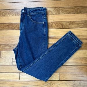 NWT boohoo mid blue high rise mom jeans